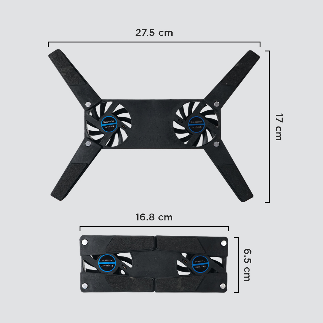 Kingcooler Cooling Pad Laptop Kipas Pendingin Lipat 2 Fan 14 Inch - 818 Gambar produk Kingcooler Cooling Pad Laptop Kipas Pendingin Lipat 2 Fan 14 Inch - 818