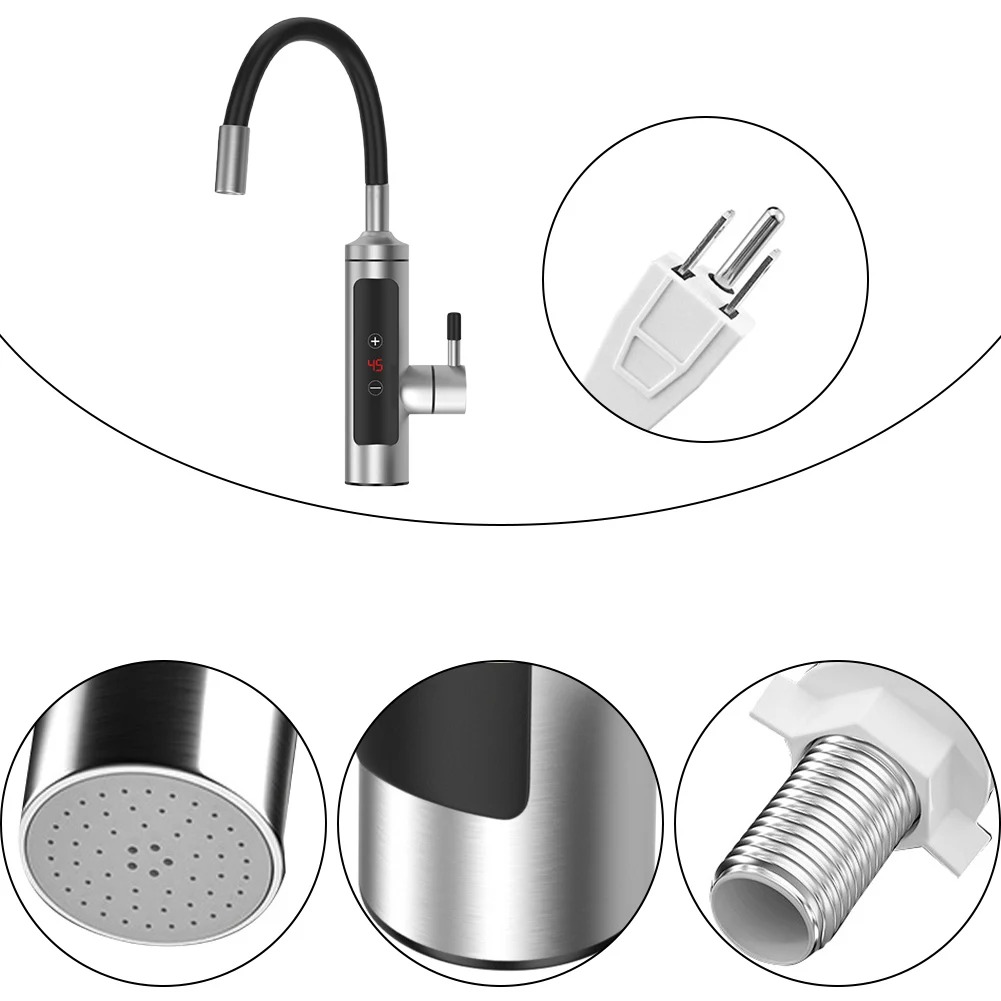 MOJOYCE Pemanas Air Keran Wastafel LCD Switch Hot and Cold 220V 3000W - RX-010 Gambar produk MOJOYCE Pemanas Air Keran Wastafel LCD Switch Hot and Cold 220V 3000W - RX-010