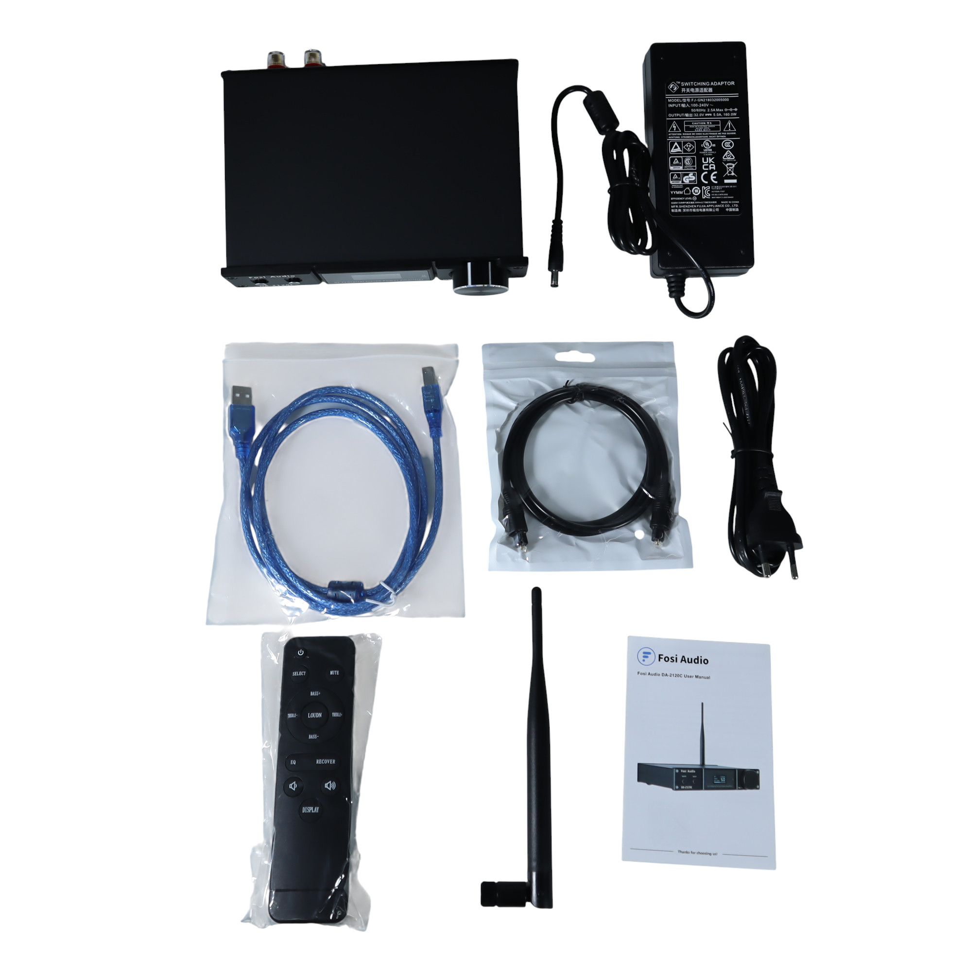 Fosi Audio Bluetooth 5.0 Amplifier 2.1 Channel with Remote - DA2120C Gambar produk Fosi Audio Bluetooth 5.0 Amplifier 2.1 Channel with Remote - DA2120C