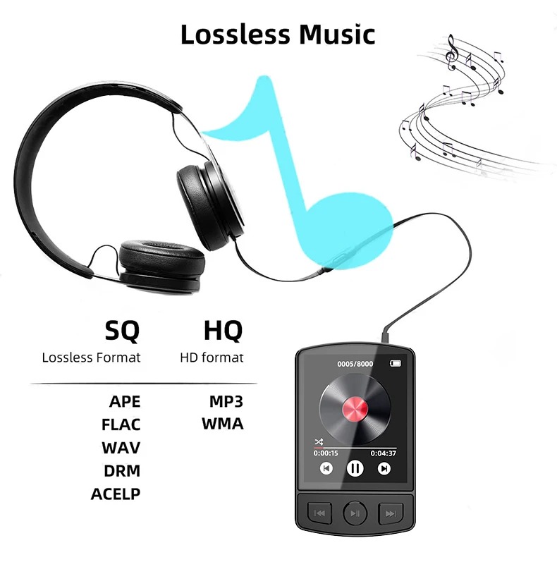 Kebidumei MP3 Digital Audio Player HiFi Bluetooth MP4 1.8 Inch 210mAh - X60 Gambar produk Kebidumei MP3 Digital Audio Player HiFi Bluetooth MP4 1.8 Inch 210mAh - X60