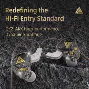 QKZ Earphone In-Ear Wired 3.5mm Detachable HiFi with Mic - AKX