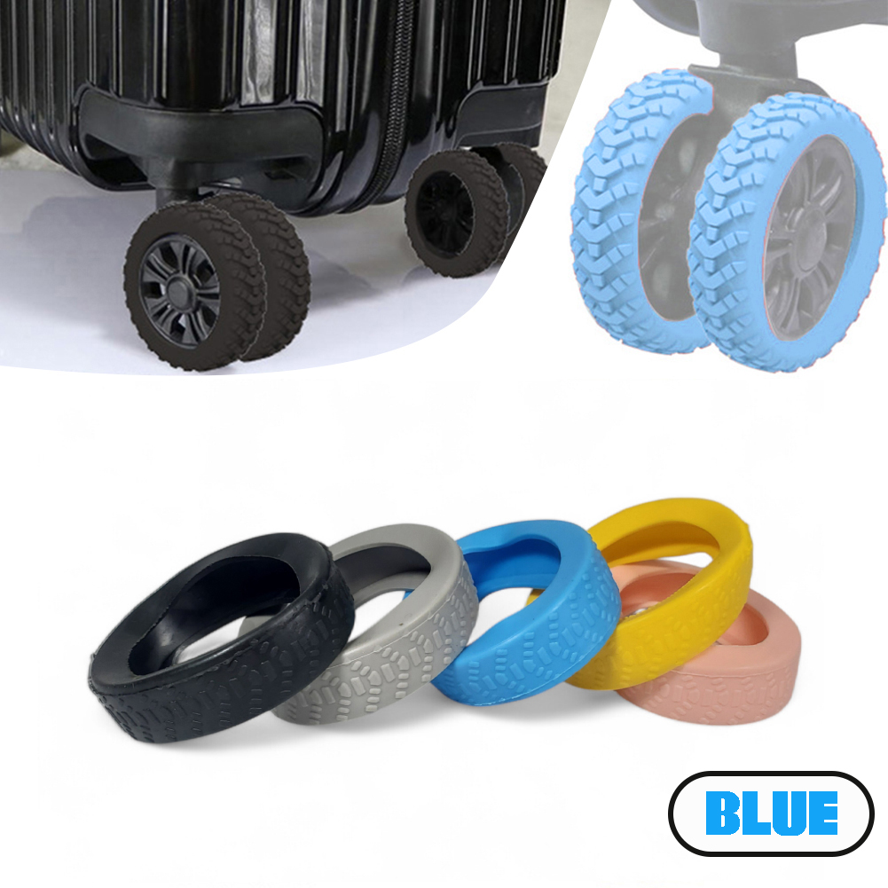PEAKINBAGS Pelindung Roda Koper Silikon Luggage Cover Anti Slip 8 PCS - PB-8 Gambar produk PEAKINBAGS Pelindung Roda Koper Silikon Luggage Cover Anti Slip 8 PCS - PB-8
