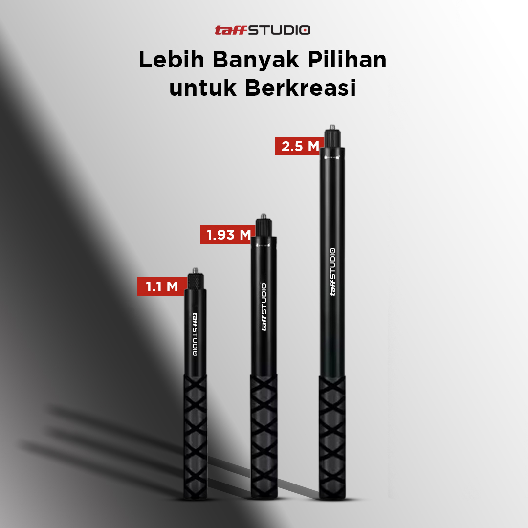 TaffSTUDIO Tongsis Selfie Stick Ultra Long Invisible Insta360 GoPro 1.93M - YZ502/YZ525/YZ511/YZ520 Gambar produk TaffSTUDIO Tongsis Selfie Stick Ultra Long Invisible Insta360 GoPro 1.93M - YZ502/YZ525/YZ511/YZ520
