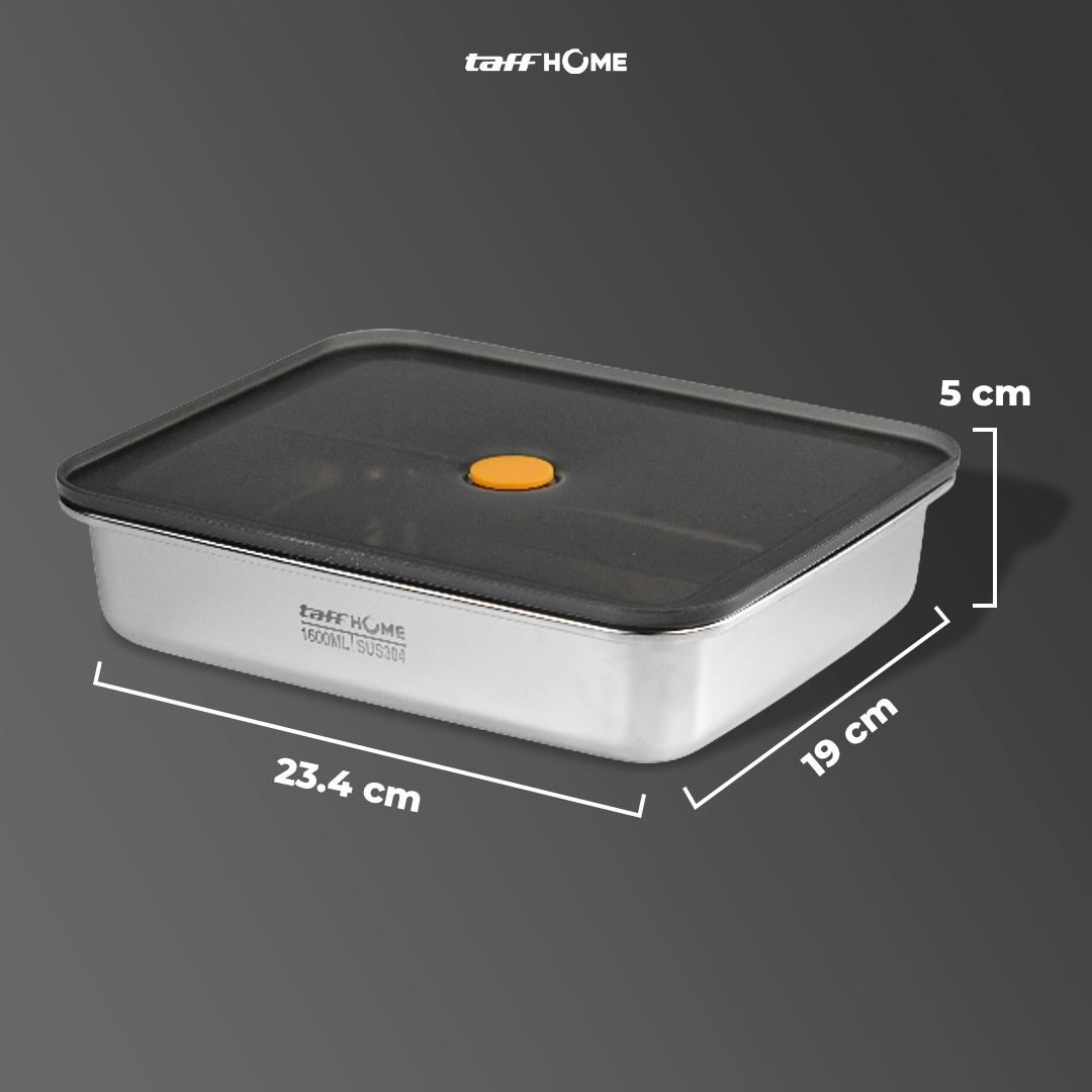 TaffHOME Kotak Makan Lunch Box Multifunction Stainless Steel 304 1600ml - AC-21 Gambar produk TaffHOME Kotak Makan Lunch Box Multifunction Stainless Steel 304 1600ml - AC-21
