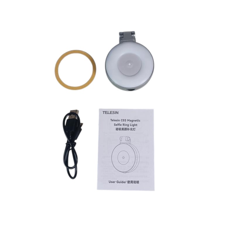 TELESIN Lampu Ring Light LED 3in1 Color Magnetic 500mAh 6cm 2.5W - C03 Gambar produk TELESIN Lampu Ring Light LED 3in1 Color Magnetic 500mAh 6cm 2.5W - C03