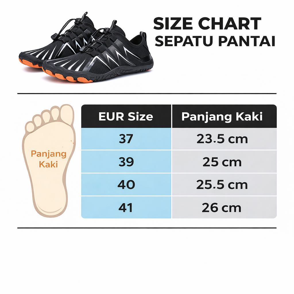 ALIUPS Sepatu Pantai Olahraga Air Anti Slip Beach Shoes Quick Dry 37 - A-34 Gambar produk ALIUPS Sepatu Pantai Olahraga Air Anti Slip Beach Shoes Quick Dry 37 - A-34