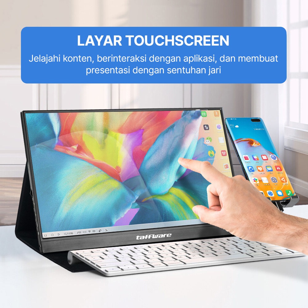 Gambar produk Taffware Portable Monitor Touchscreen 15.6 Inch IPS FHD 60Hz Type C - 1570MTS