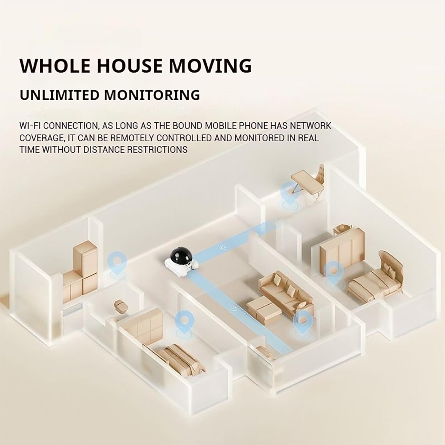 Jesco Robot CCTV Dual Lens Night Vision Two Way Audio 3MP 5200mAh - SC-50 Gambar produk Jesco Robot CCTV Dual Lens Night Vision Two Way Audio 3MP 5200mAh - SC-50