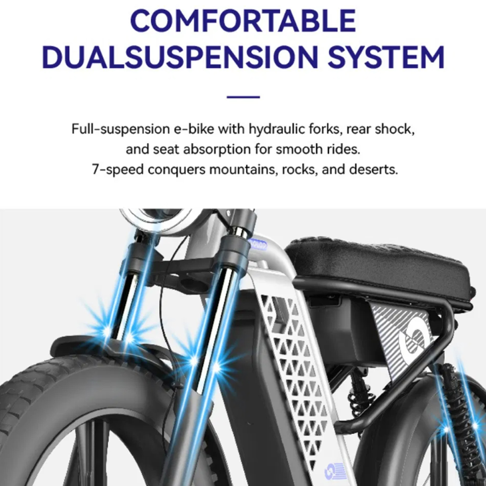 Gambar produk ClipClop Sepeda Listrik Fat Bike 20 Inch Brushless Motor 48V 15Ah 750W - L1