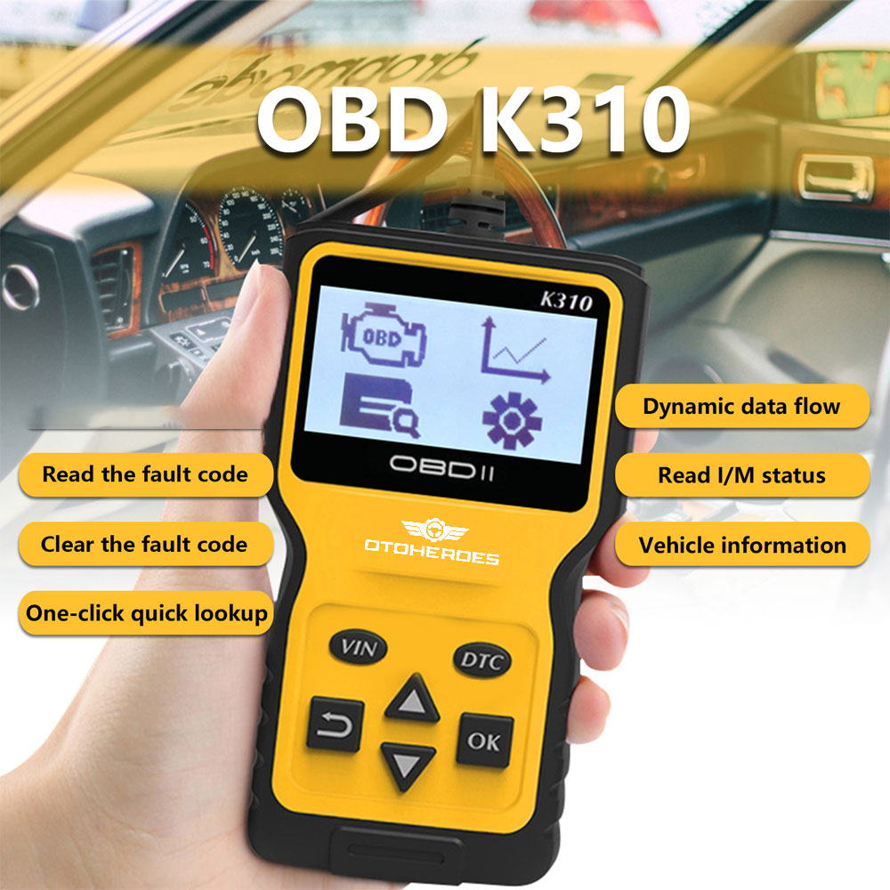 OTOHEROES Alat OBD2 Pembaca Kode Diagnostik Mobil Otomotif - K310 Gambar produk OTOHEROES Alat OBD2 Pembaca Kode Diagnostik Mobil Otomotif - K310