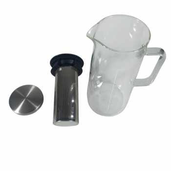 Gambar produk MagiDeal Teko Kaca Kopi Teh Water Pitcher Jug Stainless Steel Filter 1000ml - MD-10