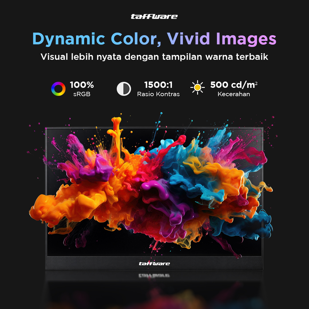 Gambar produk Taffware Portable Monitor 15.6 Inch IPS UHD 4K 60Hz Type C Mini HDMI - SJD1505