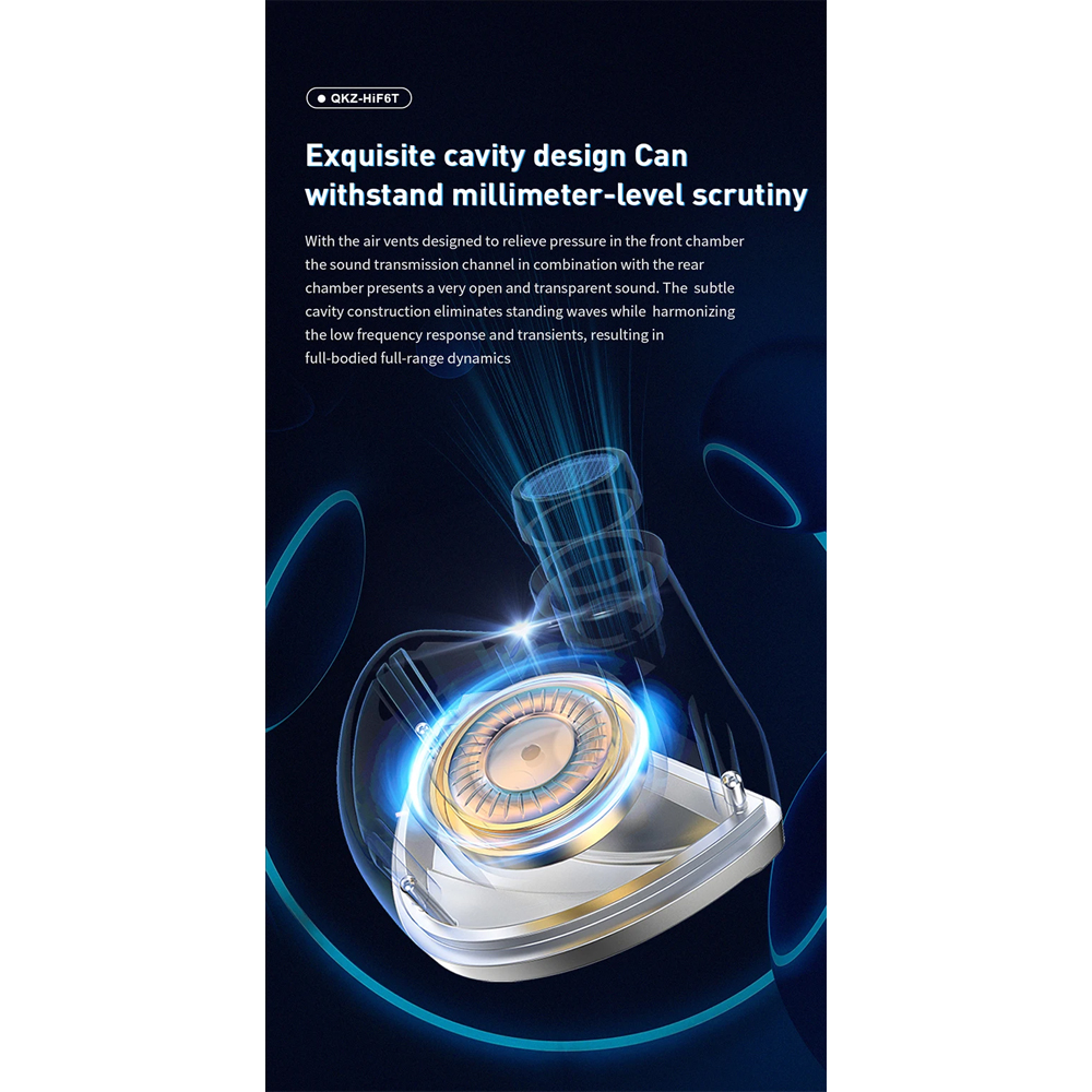 QKZ Earphone In-Ear Wired Detachable HiFi Surround Sound with Mic - Hi6T Gambar produk QKZ Earphone In-Ear Wired Detachable HiFi Surround Sound with Mic - Hi6T