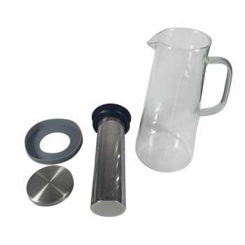 Gambar produk MagiDeal Teko Kaca Kopi Teh Water Pitcher Jug Stainless Steel Filter 1500ml - MD-10