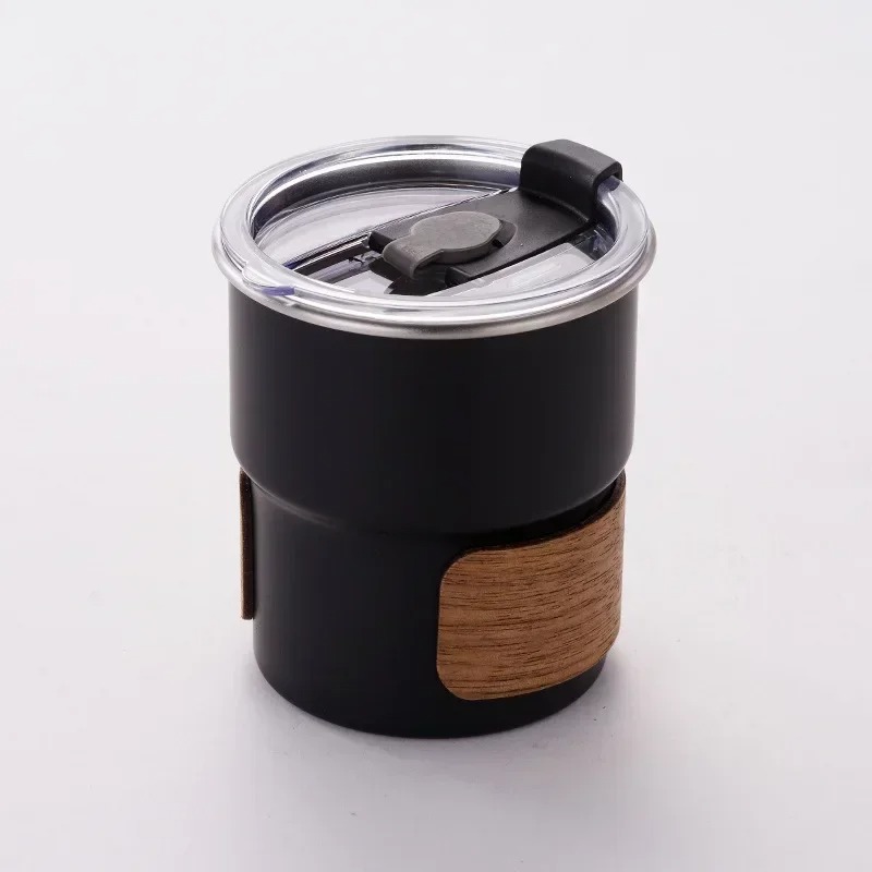 JUMPINJOK Gelas Kopi Tumbler Glass Cup Lid Bamboo Cover 300ml - HD-15 Gambar produk JUMPINJOK Gelas Kopi Tumbler Glass Cup Lid Bamboo Cover 300ml - HD-15