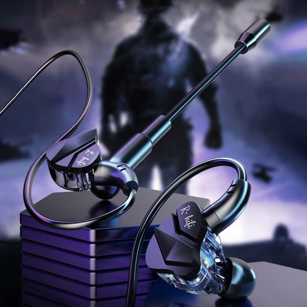 Gambar produk VAORLO Earphone Gaming Wired Type C HiFi Surround Sound Detachable Mic - G62