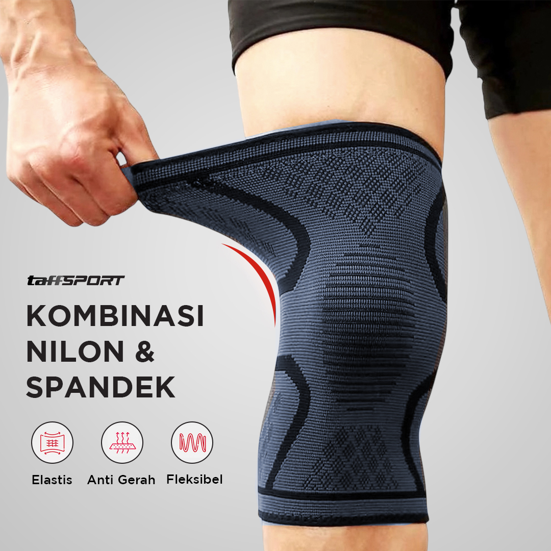TaffSPORT Pelindung Lutut Knee Support Compression Sport Fitness S - A-7718 Gambar produk TaffSPORT Pelindung Lutut Knee Support Compression Sport Fitness S - A-7718