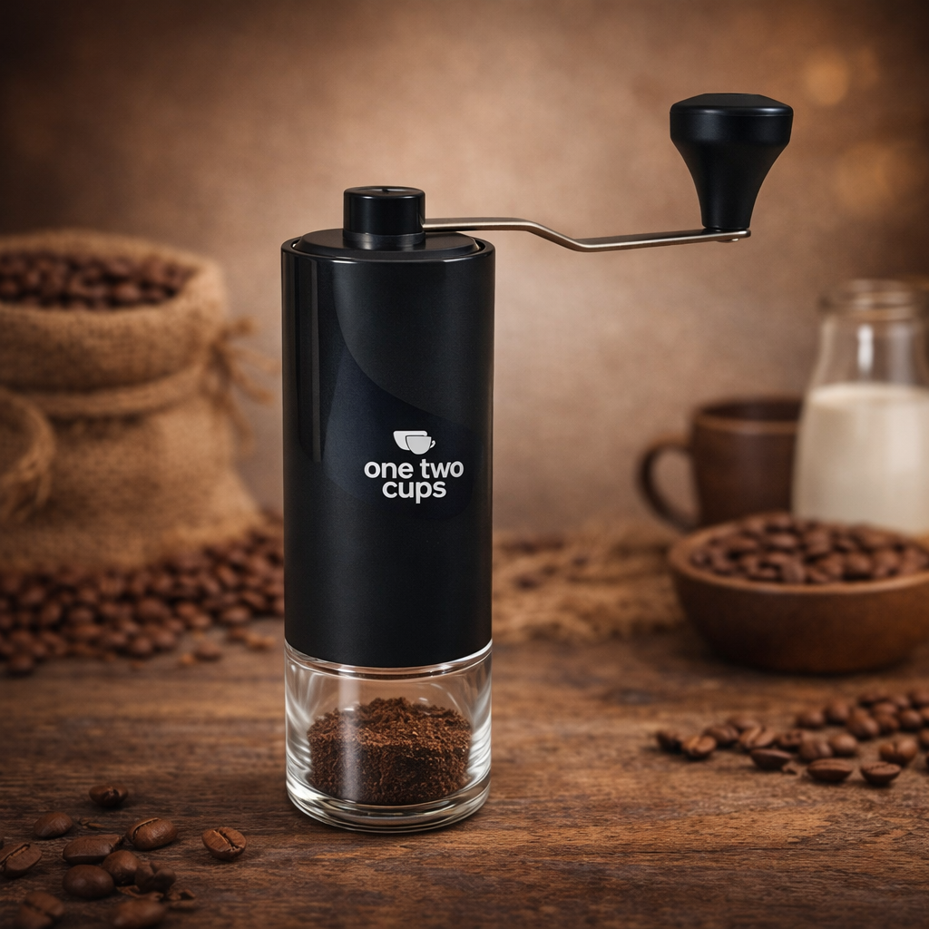 One Two Cups Alat Penggiling Kopi Manual Coffee Grinder Adjustable - KMDJ-JC Gambar produk One Two Cups Alat Penggiling Kopi Manual Coffee Grinder Adjustable - KMDJ-JC