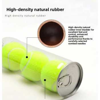 Gambar produk TaffSPORT Lite Bola Padel Ball Natural Rubber Core Felt Wool 3 PCS - X33