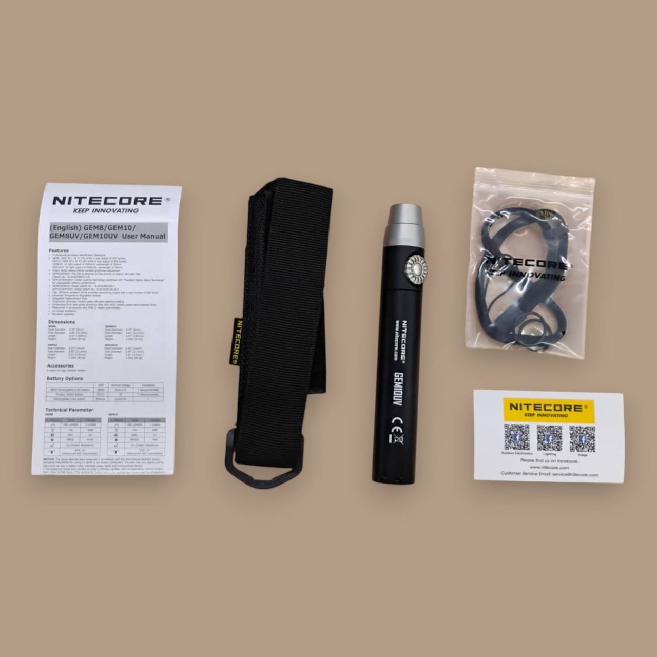 Gambar produk Nitecore GEM10UV Senter Indentifikasi Batu Mulia Gemstone Ultraviolet