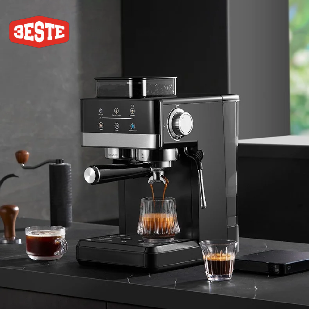 Trieste Mesin Kopi Espresso Coffee Maker Grinder Frothing 20 Bar 1350W - CM5520 Gambar produk Trieste Mesin Kopi Espresso Coffee Maker Grinder Frothing 20 Bar 1350W - CM5520