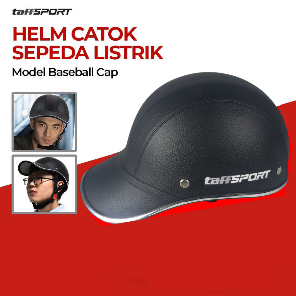 TaffSPORT Helm Catok Sepeda Listrik Model Baseball Cap - U25 Gambar produk TaffSPORT Helm Catok Sepeda Listrik Model Baseball Cap - U25