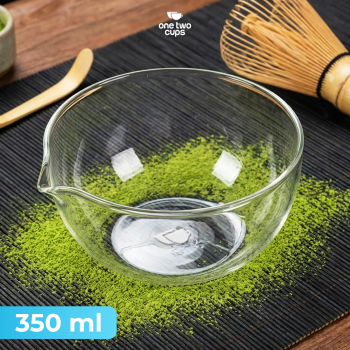 One Two Cups Mangkuk Teh Chawan Kaca Transparent Japanese Matcha Bowl - CO7