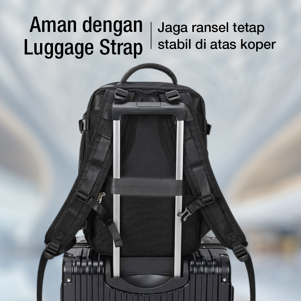 SHOPOVIA Tas Ransel Laptop Travel Bag Waterproof with USB Port 35L - SP14 Gambar produk SHOPOVIA Tas Ransel Laptop Travel Bag Waterproof with USB Port 35L - SP14
