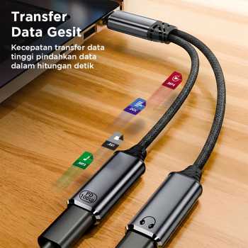 Gambar produk DIXSIG Kabel OTG 2in1 USB Type C Male to Lightning Type C Charging - DG21