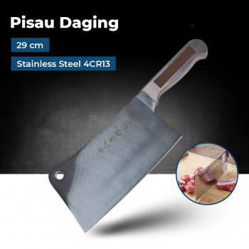 Gambar produk SHIBAZI Pisau Daging Tajam Stainless Steel 4CR13 29cm Cleaver Knife - S601
