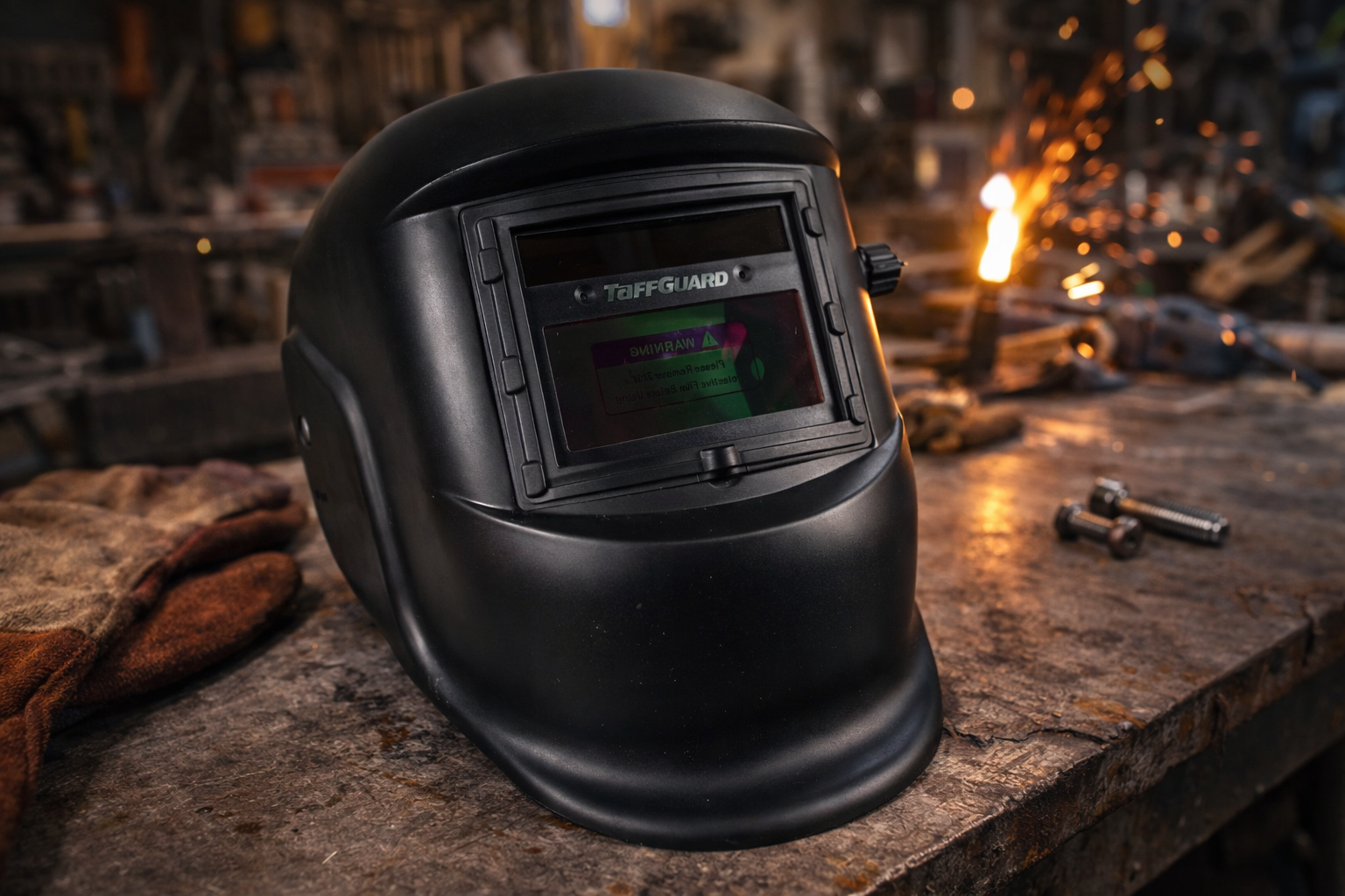 TaffGUARD DEKO Helm Las Otomatis Auto Darkening Welding Helmet - MZ224 Gambar produk TaffGUARD DEKO Helm Las Otomatis Auto Darkening Welding Helmet - MZ224