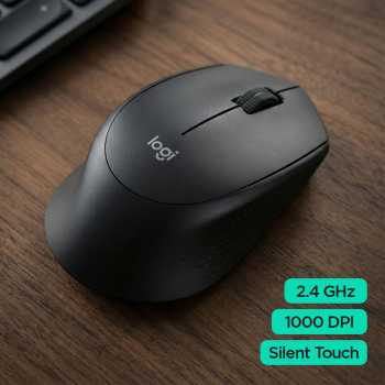 Logitech Mouse Wireless Optical 2.4GHz Silent Touch 1000DPI - M331