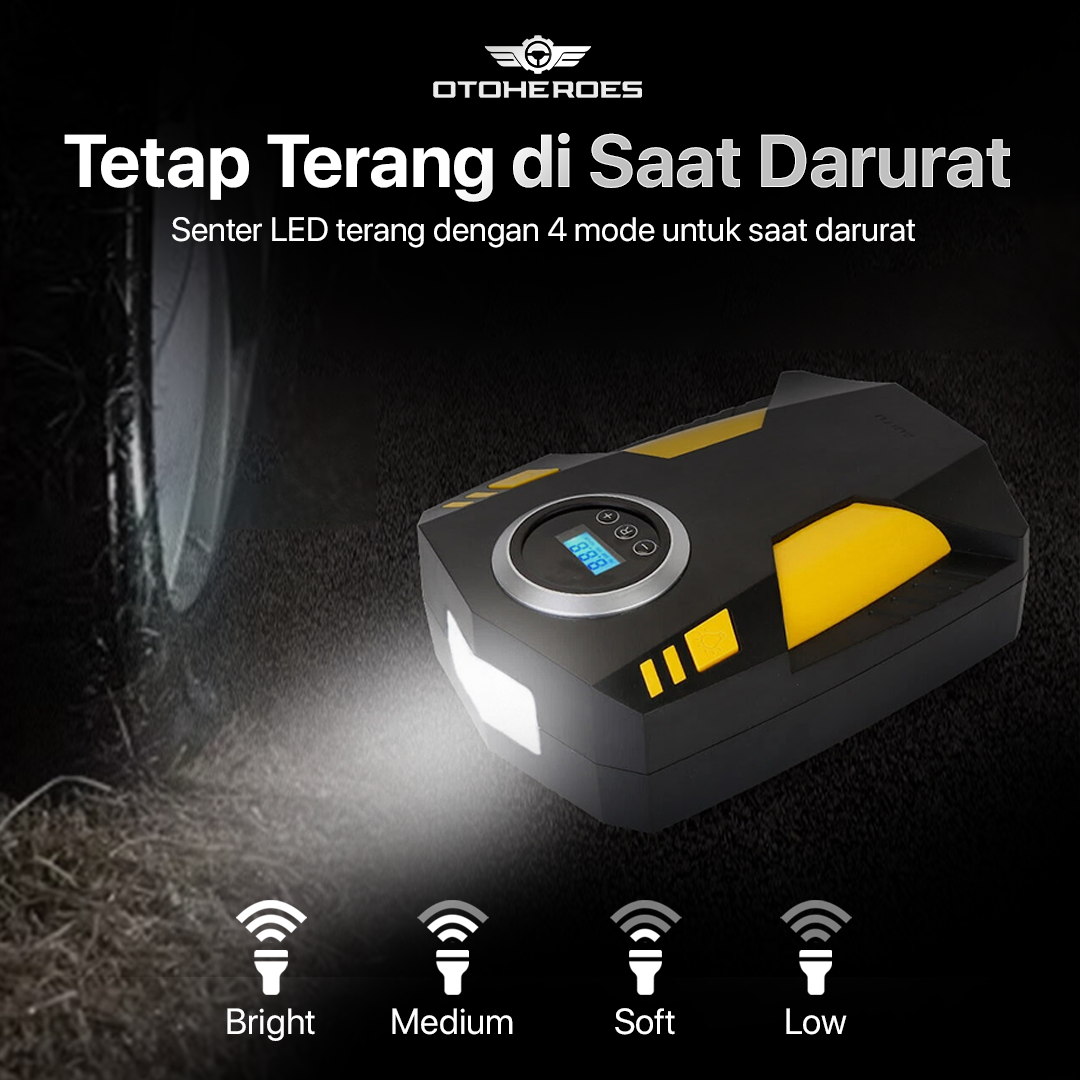 OTOHEROES Pompa Ban Elektrik Portable Air Compressor DC 12V 150 PSI - YD-787 Gambar produk OTOHEROES Pompa Ban Elektrik Portable Air Compressor DC 12V 150 PSI - YD-787