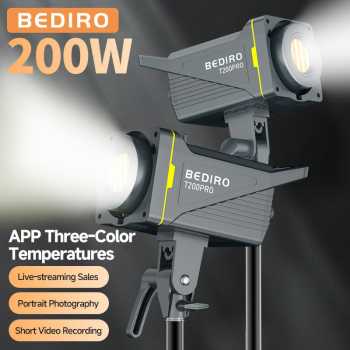 BEDIRO Lampu Studio LED Fill Light 3in1 Color Universal Mount 200W - T200 Pro