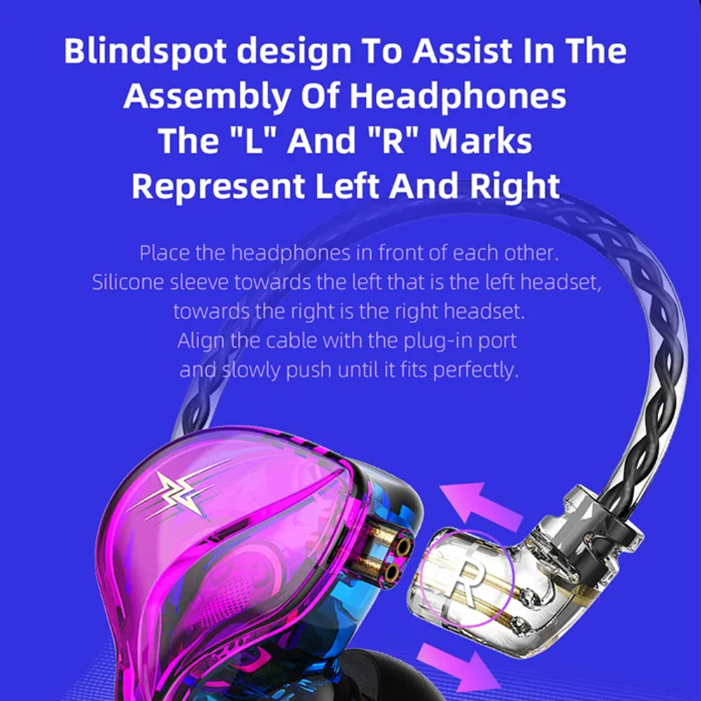 QKZ Earphone In-Ear Wired Detachable HiFi Noise Cancellation with Mic - ZXT Gambar produk QKZ Earphone In-Ear Wired Detachable HiFi Noise Cancellation with Mic - ZXT