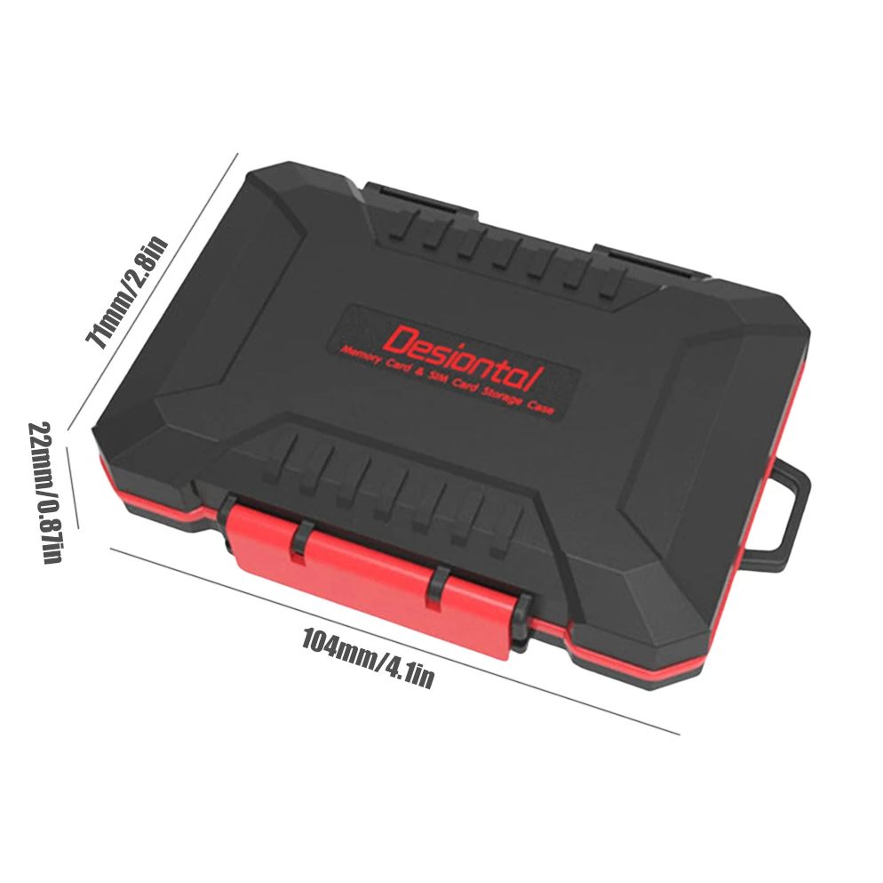 Desiontal Kotak Penyimpanan Kartu Memori SD SIM Card Holder Waterproof - LP-E8 Gambar produk Desiontal Kotak Penyimpanan Kartu Memori SD SIM Card Holder Waterproof - LP-E8