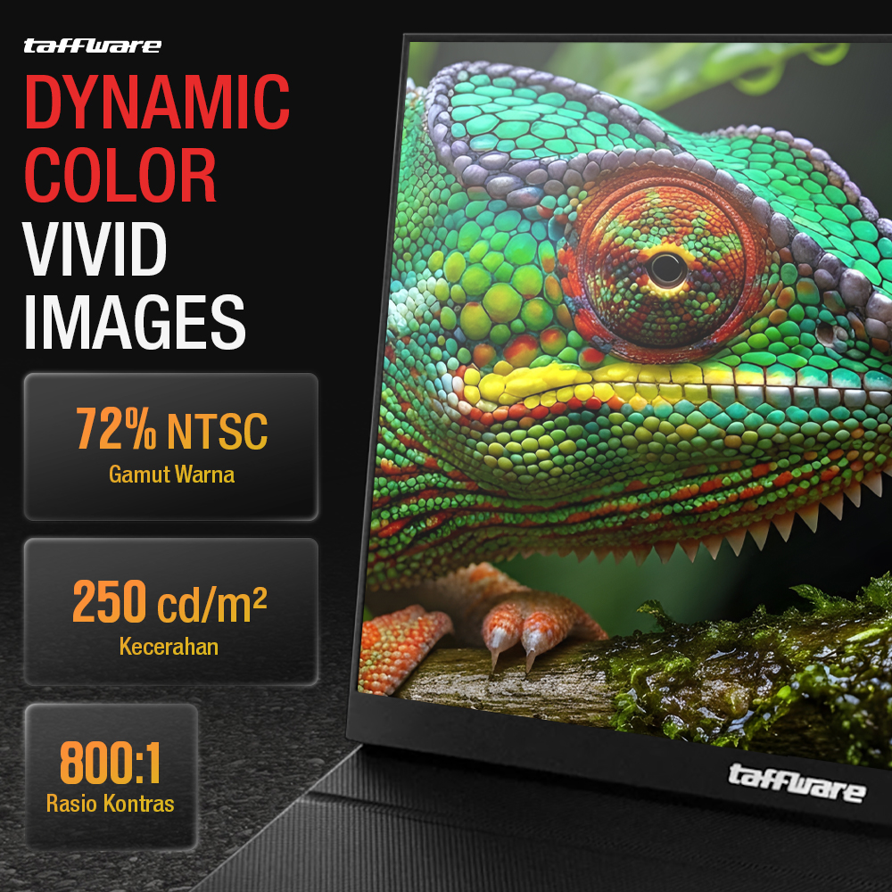 Gambar produk Taffware Portable Monitor 17.3 Inch IPS FHD 60Hz Type C Mini HDMI - 1730XTS