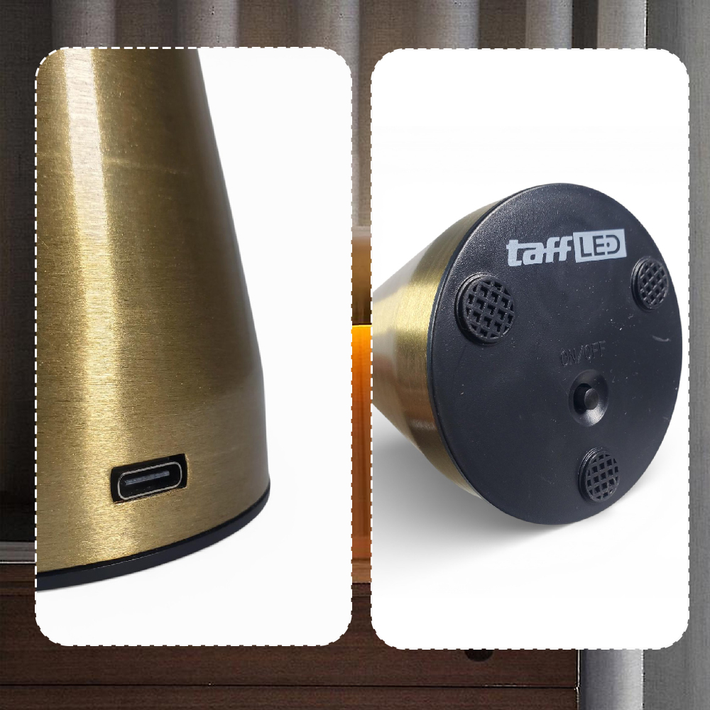 Gambar produk TaffLED Lampu Meja Hias Touch LED USB Rechargeable Tri Color 1800mAh - PR-12