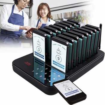 AGJ Wireless Calling System Restaurant Mesin Antrian 16 Pager - QC160