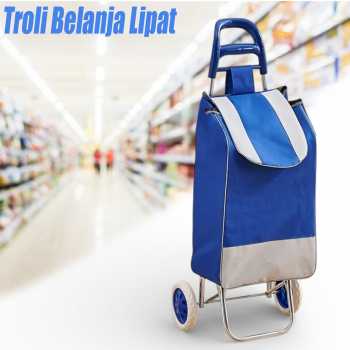 SAKU Troli Belanja Lipat Gocery Cart Luggage Handcraft 35x28x97cm - SK-50
