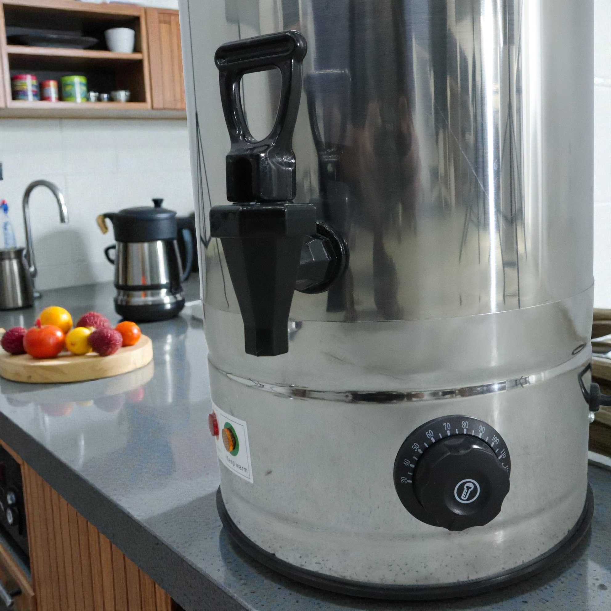 WEPO Pemanas Air Listrik Electric Hot Water Bucket Stainless Steel 18L - RK02 Gambar produk WEPO Pemanas Air Listrik Electric Hot Water Bucket Stainless Steel 18L - RK02