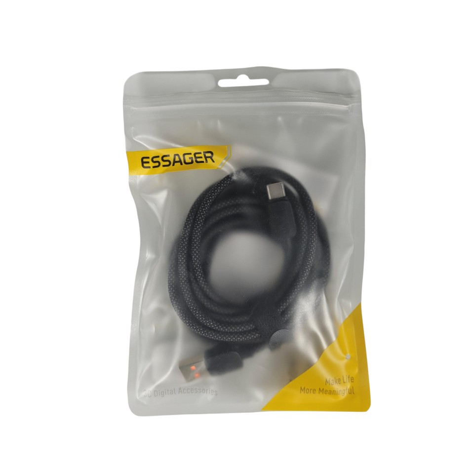 Gambar produk ESSAGER Kabel Data USB A to USB Type C Fast Charging 7A 100W 3M - ES-X46