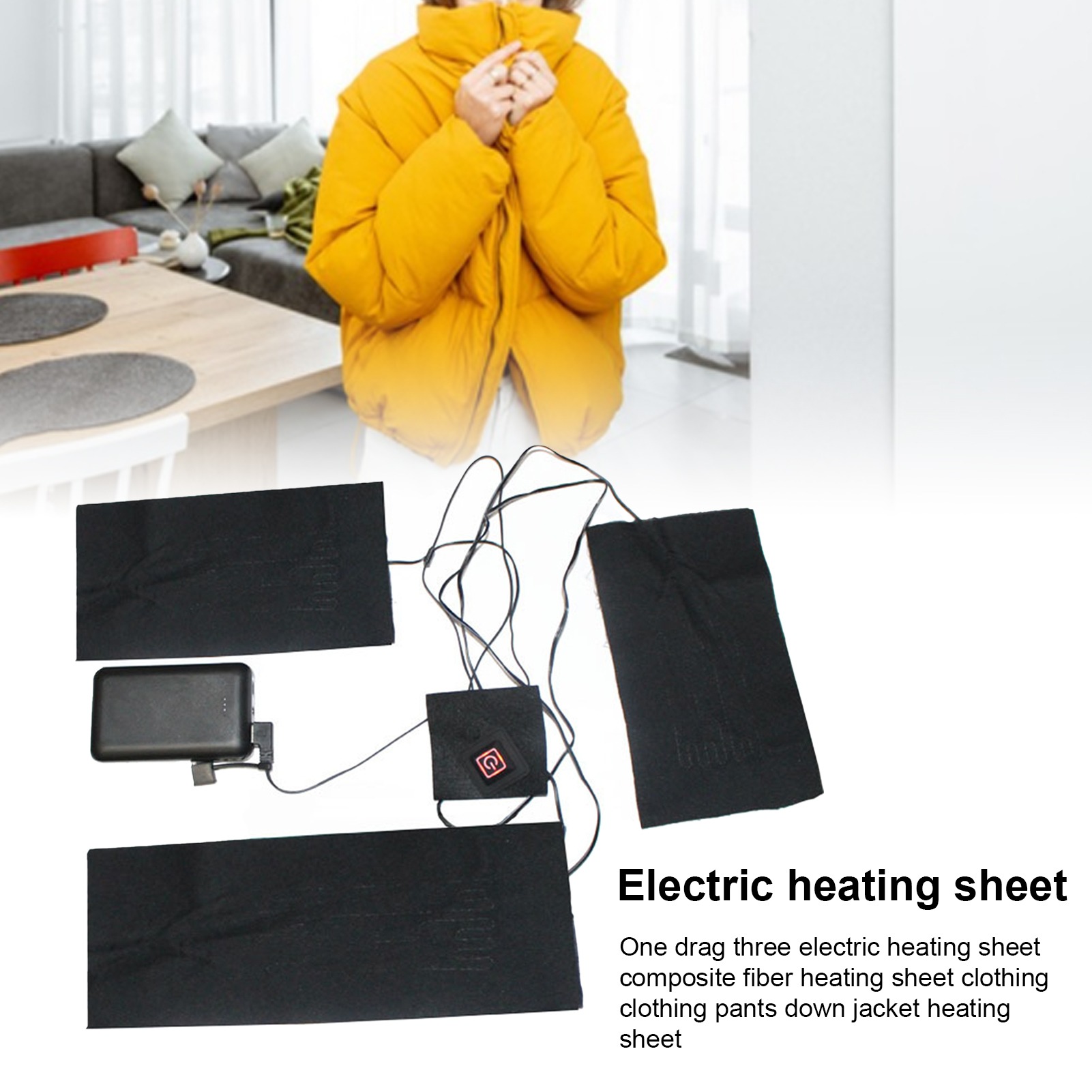HailiCare Penghangat Pakaian Elektrik USB Heating Pad 3 Levels 8 Pad - BZ550 Gambar produk HailiCare Penghangat Pakaian Elektrik USB Heating Pad 3 Levels 8 Pad - BZ550
