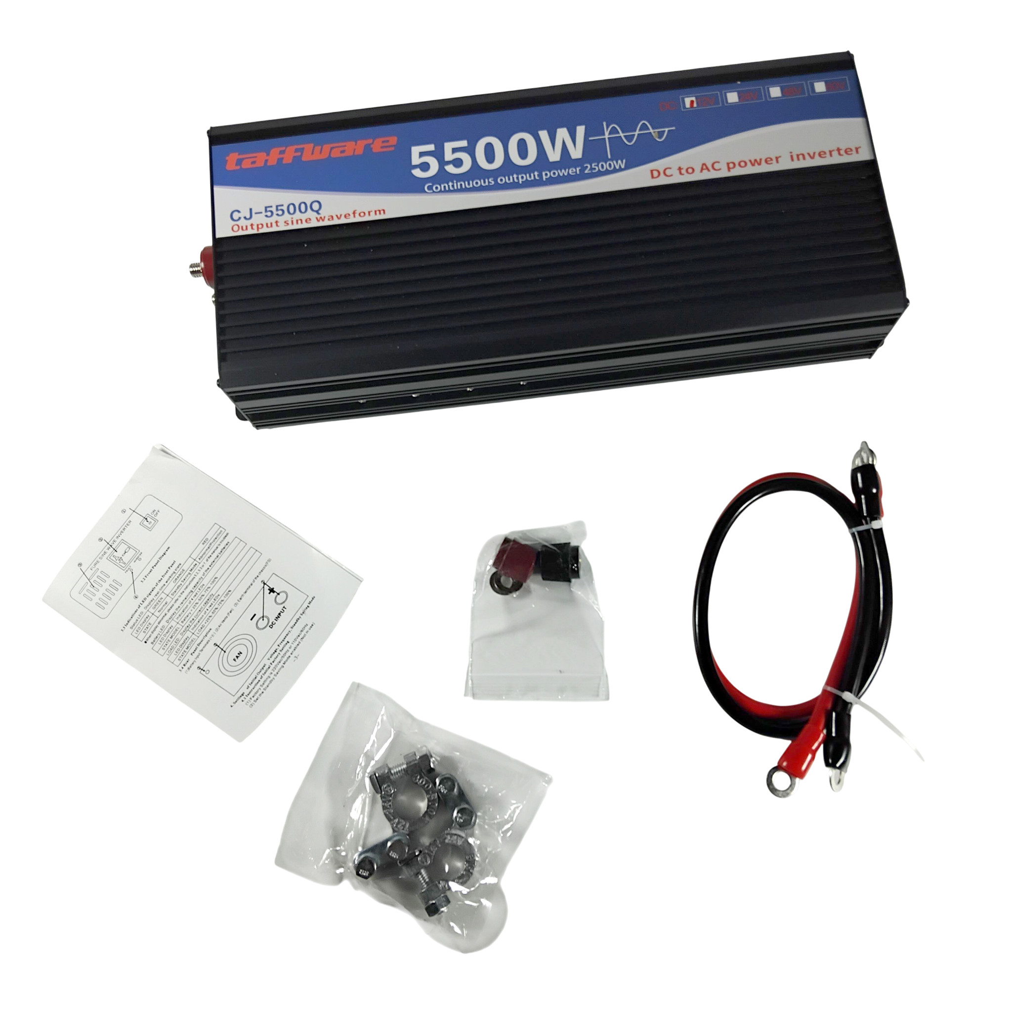 Taffware Power Inverter Pure Sine Wave DC 12V to AC 220V 5500W - CJ-5500Q Gambar produk Taffware Power Inverter Pure Sine Wave DC 12V to AC 220V 5500W - CJ-5500Q