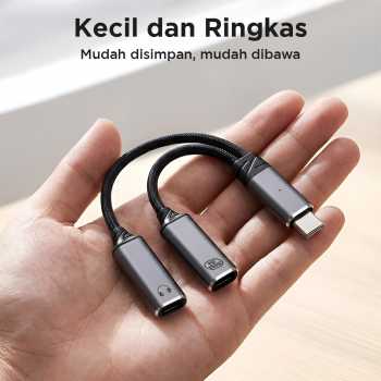 Gambar produk DIXSIG Kabel OTG 2in1 USB Type C Male to Lightning Type C Charging - DG21
