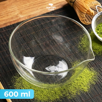 One Two Cups Mangkuk Teh Chawan Kaca Transparent Japanese Matcha Bowl - CO7