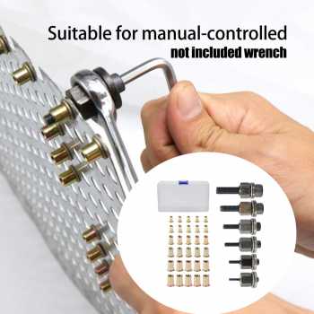 HIFESON Kepala Hand Rivet Nut Gun Manual Riveter Rivnut 36 PCS - RH02