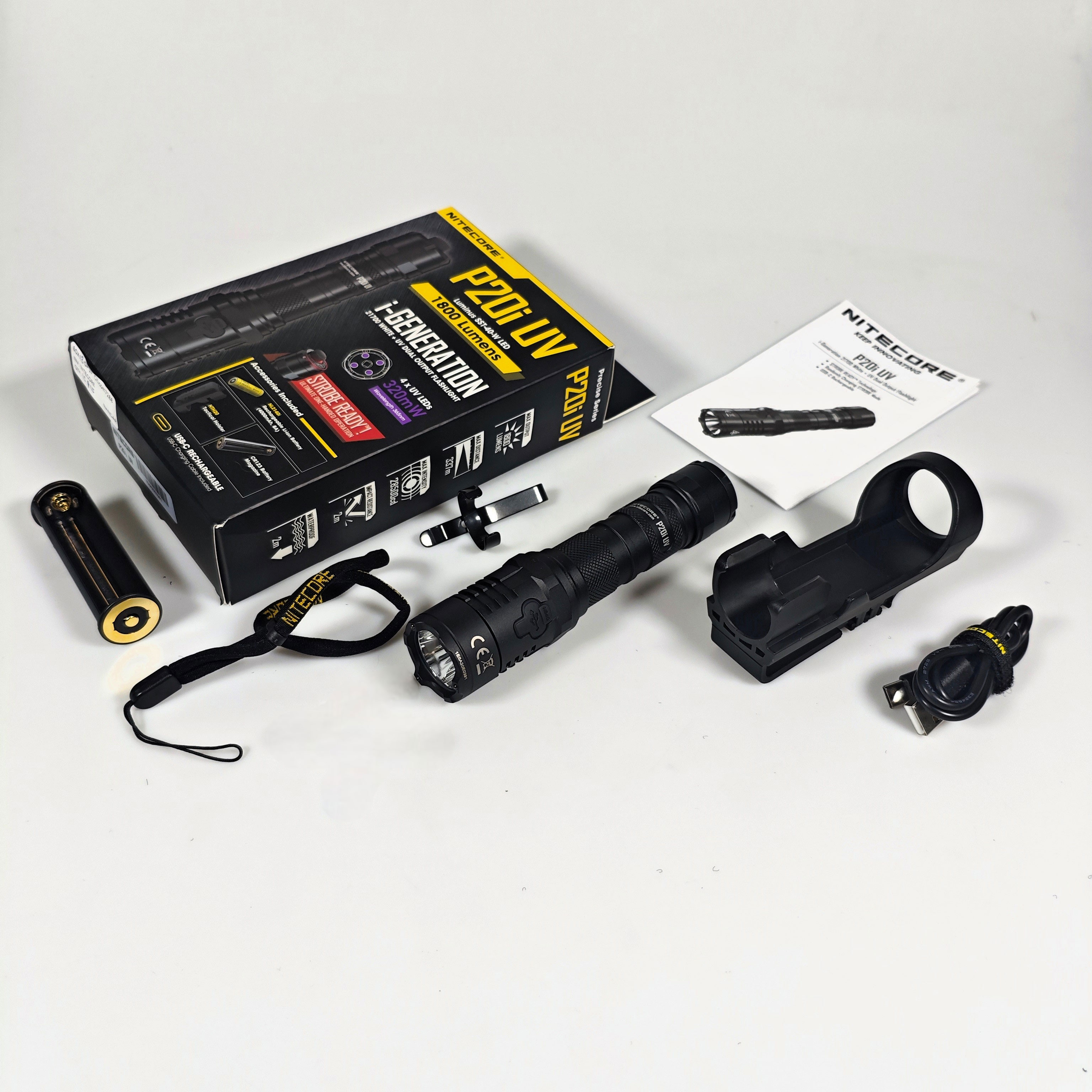 Gambar produk NITECORE Senter UV Ultraviolet Flashlight SST-40-W 4xUV LED 1800Lumens - P20iUV