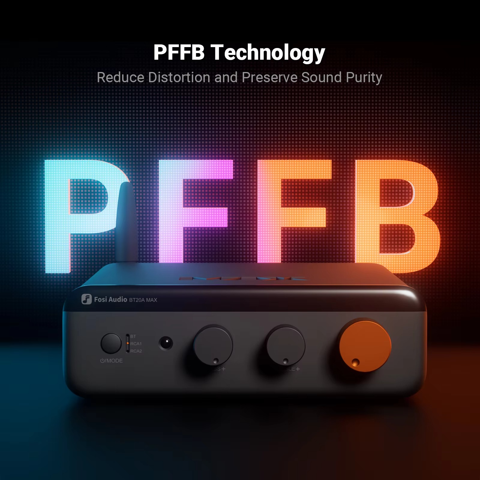 Fosi Audio Power Amplifier HiFi Bluetooth Stereo PFFB Feedback - BT20A MAX Gambar produk Fosi Audio Power Amplifier HiFi Bluetooth Stereo PFFB Feedback - BT20A MAX