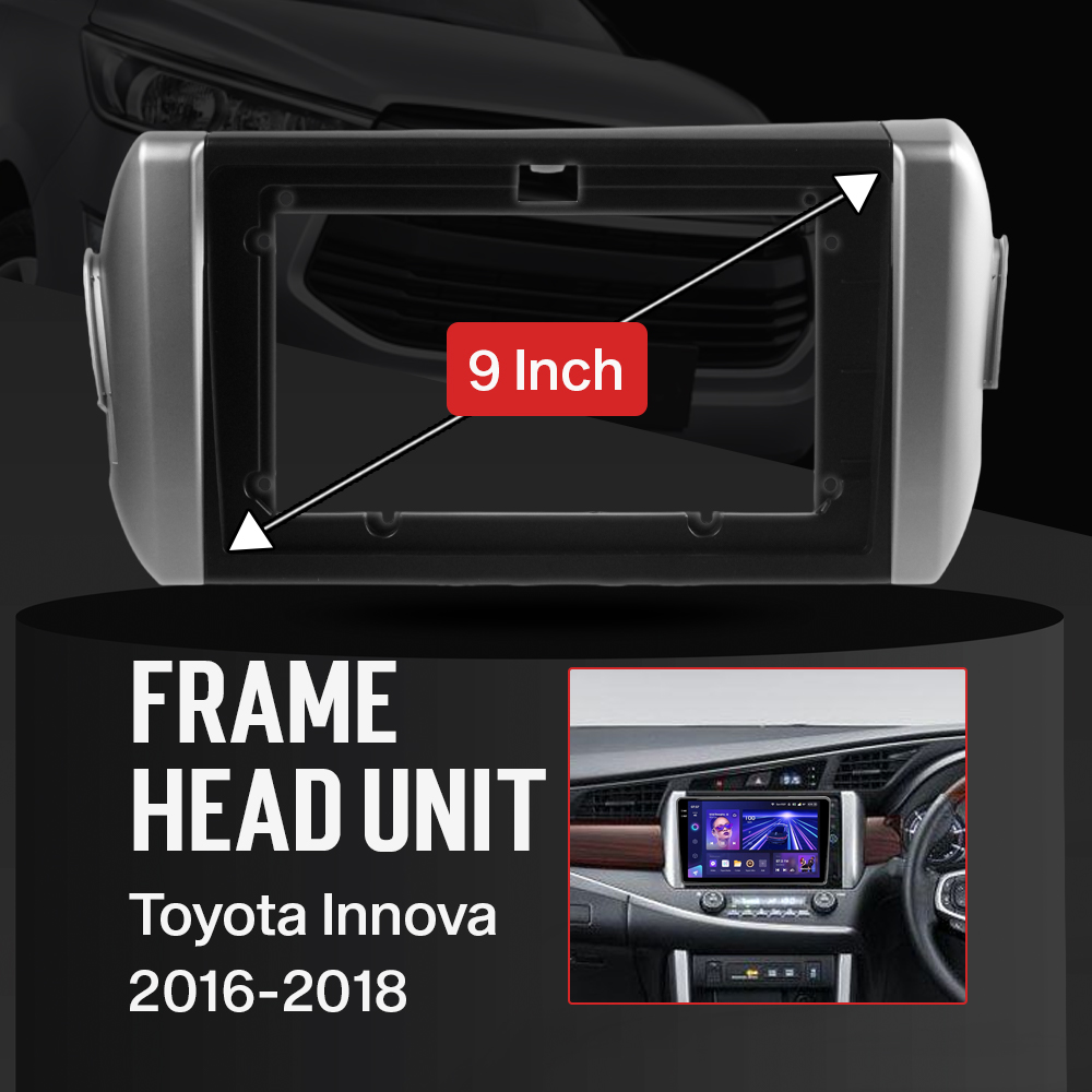 KUFINE Frame Head Unit ABS 9 Inch Car Player Toyota Innova 2016-2018 - KF-22 Gambar produk KUFINE Frame Head Unit ABS 9 Inch Car Player Toyota Innova 2016-2018 - KF-22